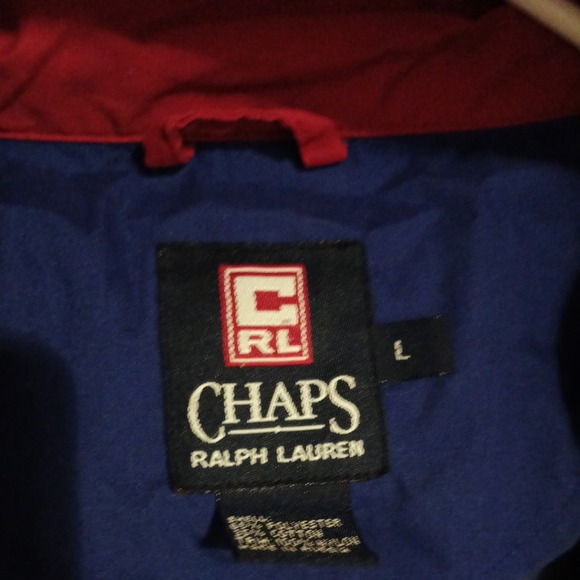 Vintage Chaps Ralph Lauren Anorak Mens L blue  1/2 Zip Windbreaker Pullover Y2K - Picture 5 of 16